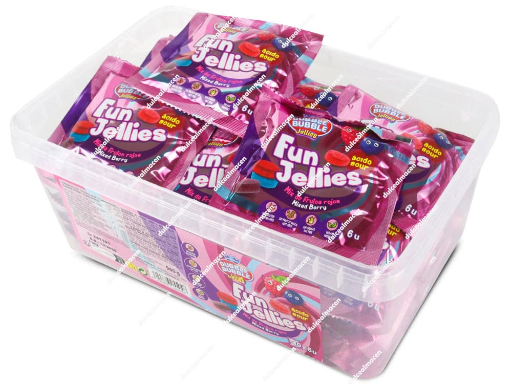 Dubble bubble fun jellies frutos rojos 40 uds