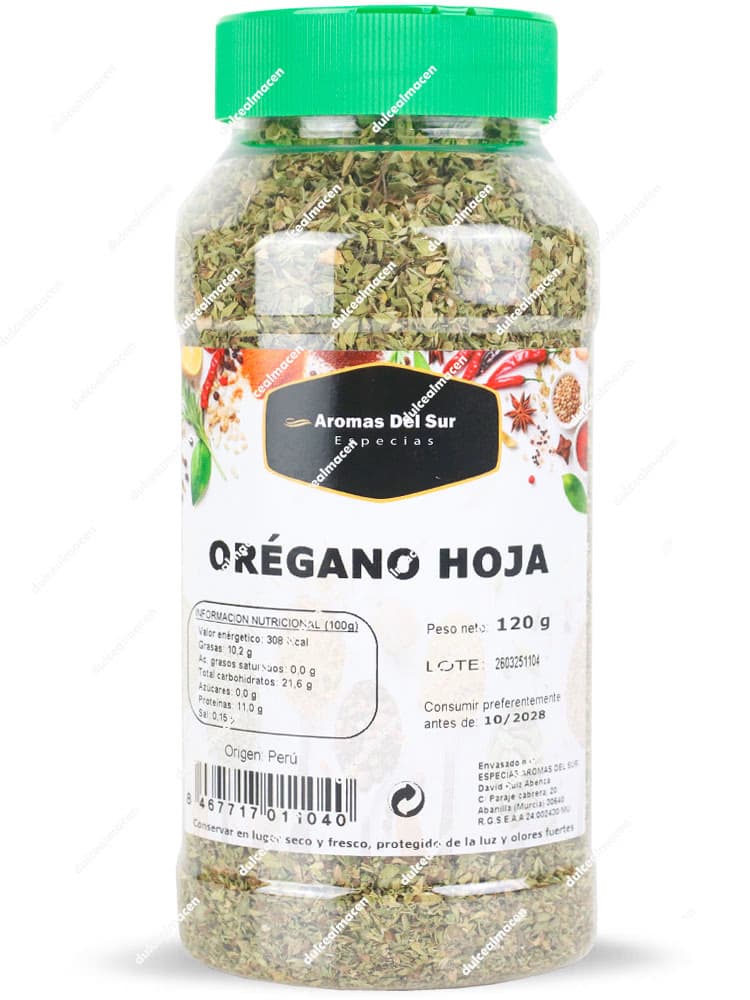 Aromas del Sur Orégano Hoja 120 gr