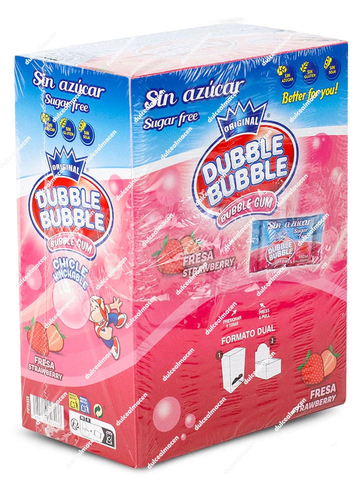 Dubble Bubble fresa Sin Azucar 100 uds
