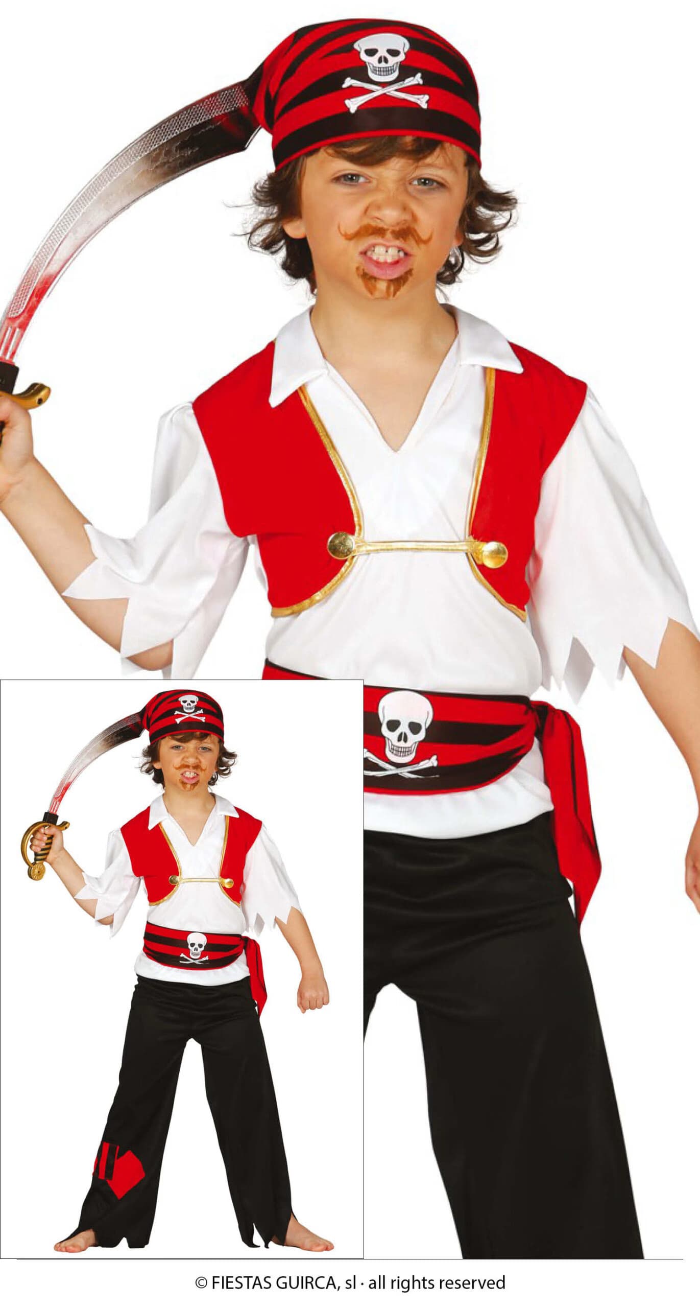 GU pirata, infantil, 3   4 años