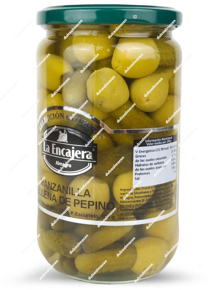 Encajera aceituna con pepinilo 780gr