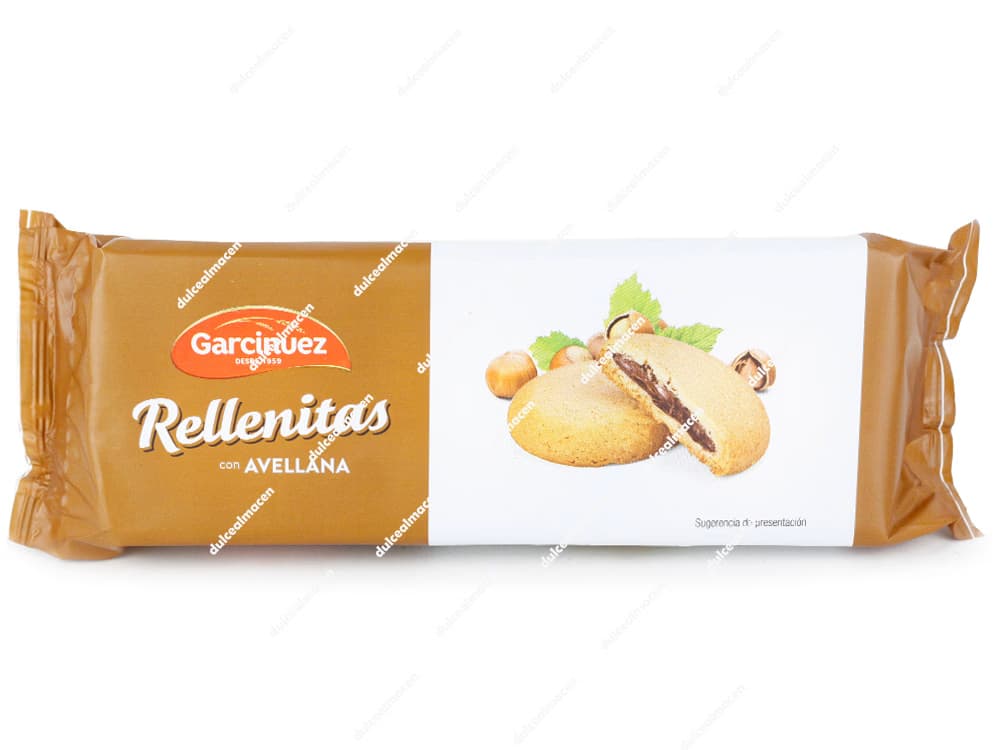 Rellenitas de Avellana Garcinuez 165g | La Galleta Barquillo Clásica
