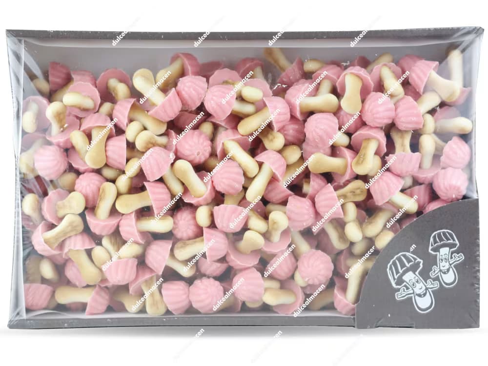 Galletas Setas de Fresa con Chocolate Granel 1 Kg