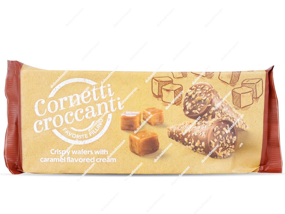 Cornetti Croccanti Caramelo 112gr: Barquillos Crujientes