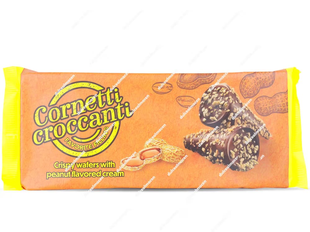 Cornetti Crocanti Cacahuete 100gr Wafers Crujientes