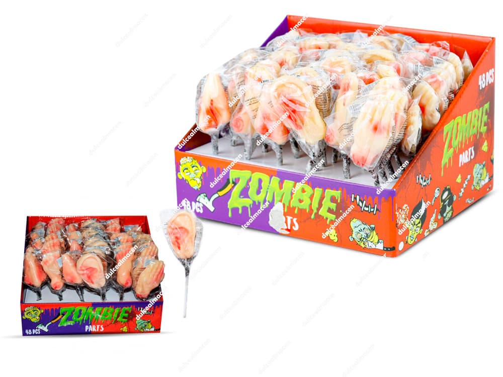 Piruleta Zombie Parts Lollipop: 48 Uds para Halloween