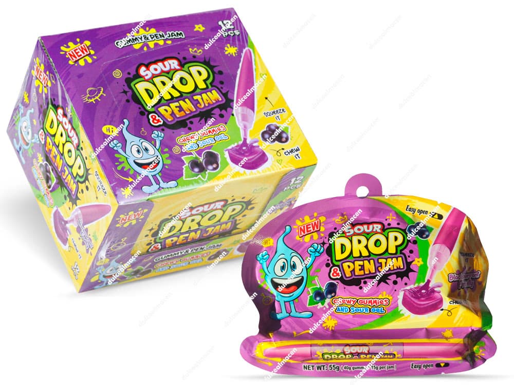 Sour drop mora negra gummy 12 uds