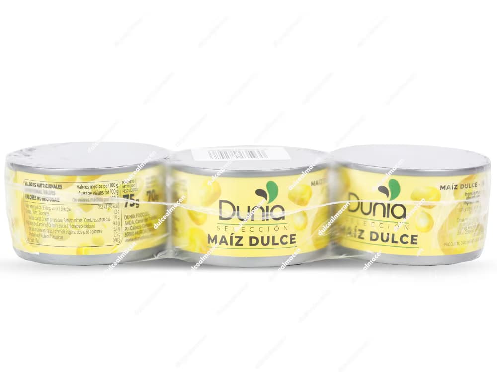 Maíz Dulce Dunia en Grano al Vacío - Pack 3 Latas