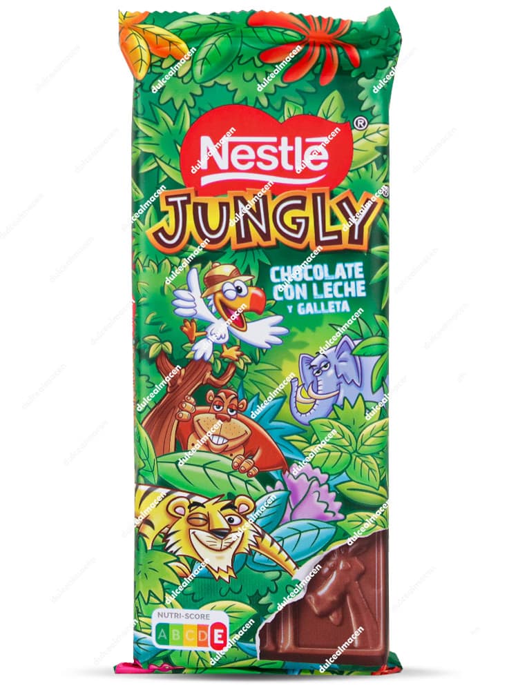 Chocolate con Leche Nestlé Jungly 90gr y Galleta Crujiente