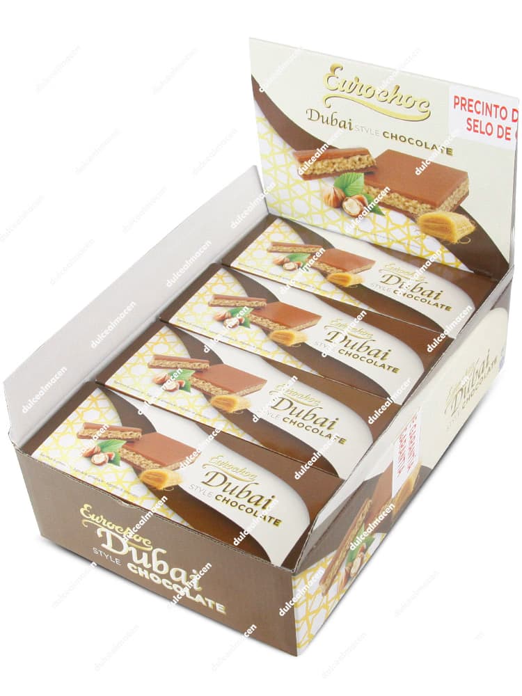Euro Chocolate con Avellana Estilo Dubai 100 gramos