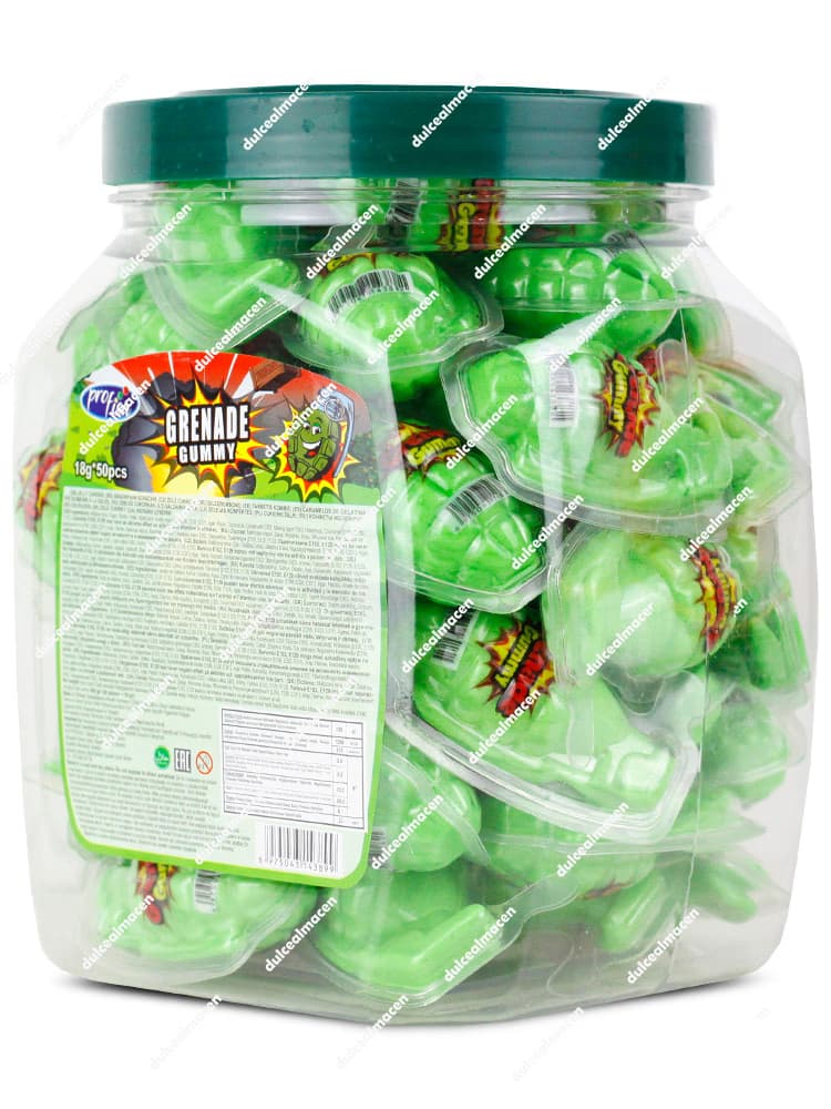 Granadas Gummy Profisa: Dulzura Ácida 50 uds