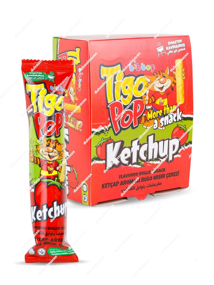 Tigopop gusanito ketchup 24 uds