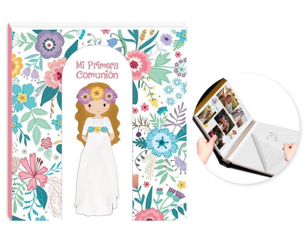 Álbum de Fotos Jumbo Mi Primera Comunión Niña Diseño Floral