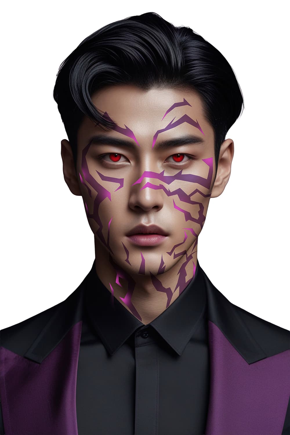 Tatuaje Temporal Demon KPop Guirca para Rostro