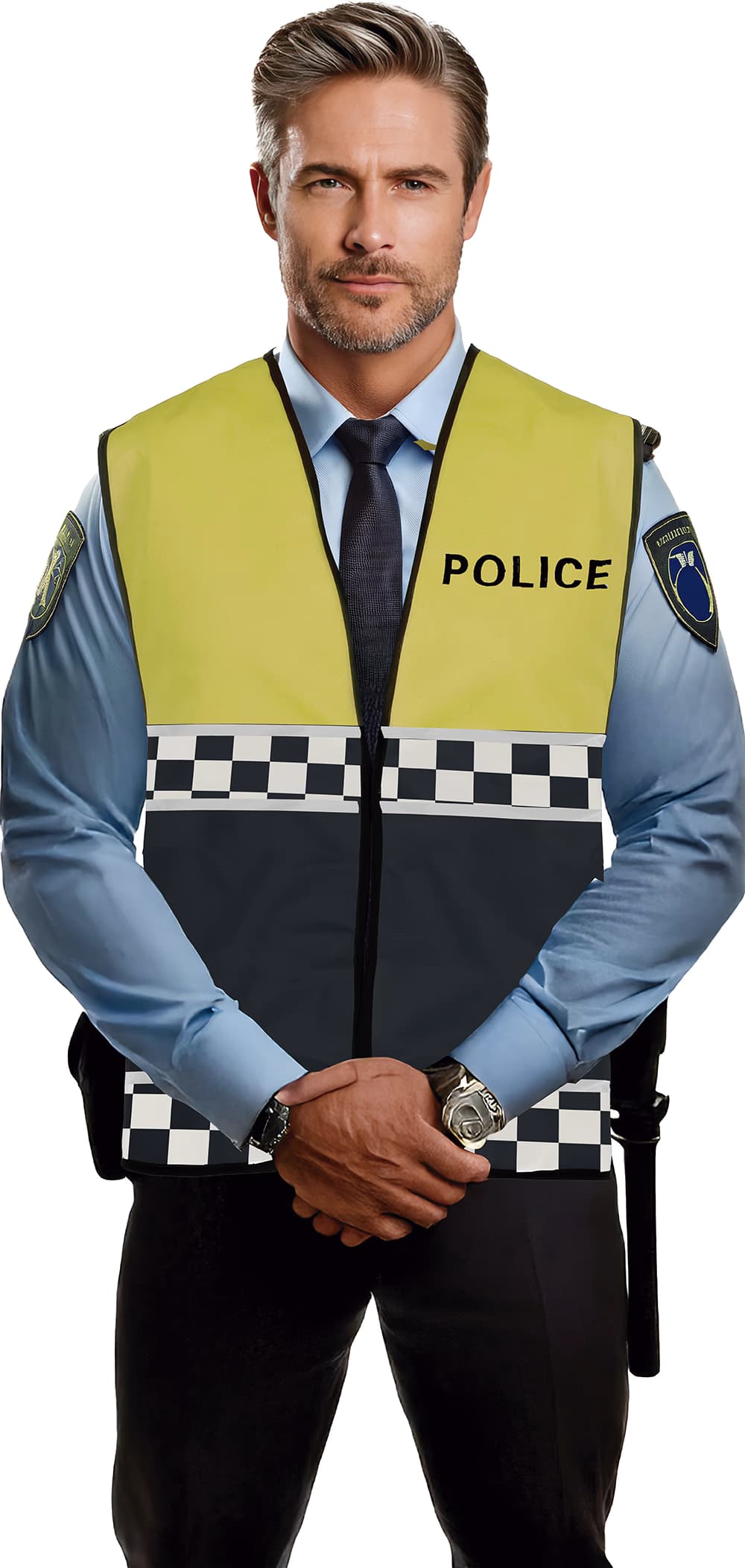 Chaleco de Policía Adulto Amarillo Guirca Talla Única