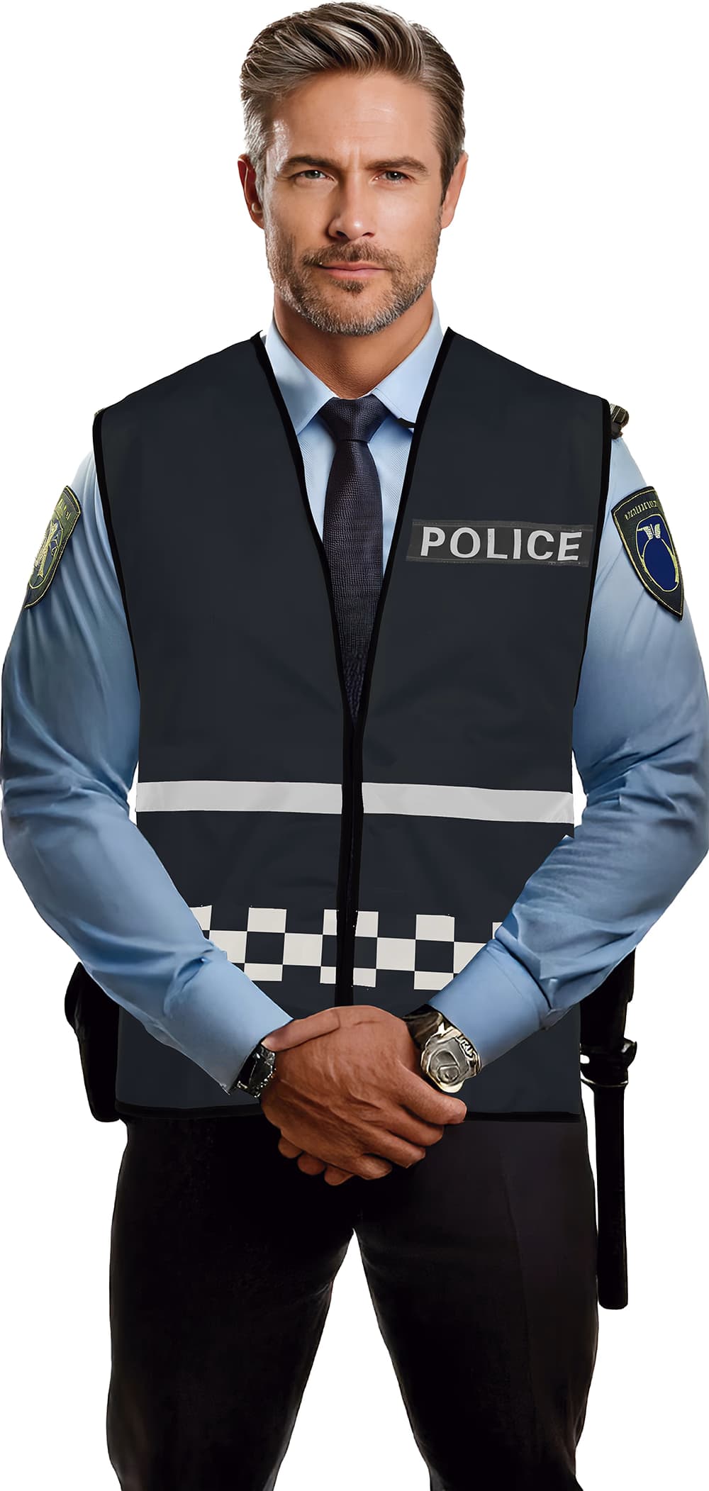 Chaleco de Policía Adulto Negro Guirca Talla Única