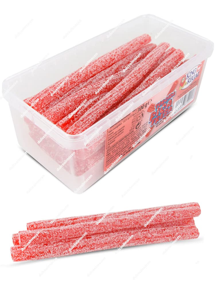 King Regal Torcida Pica Fresa 300g - Tarro Regaliz Rojo Torcido