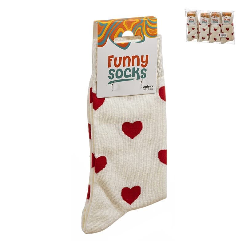 Par de calcetines corazones