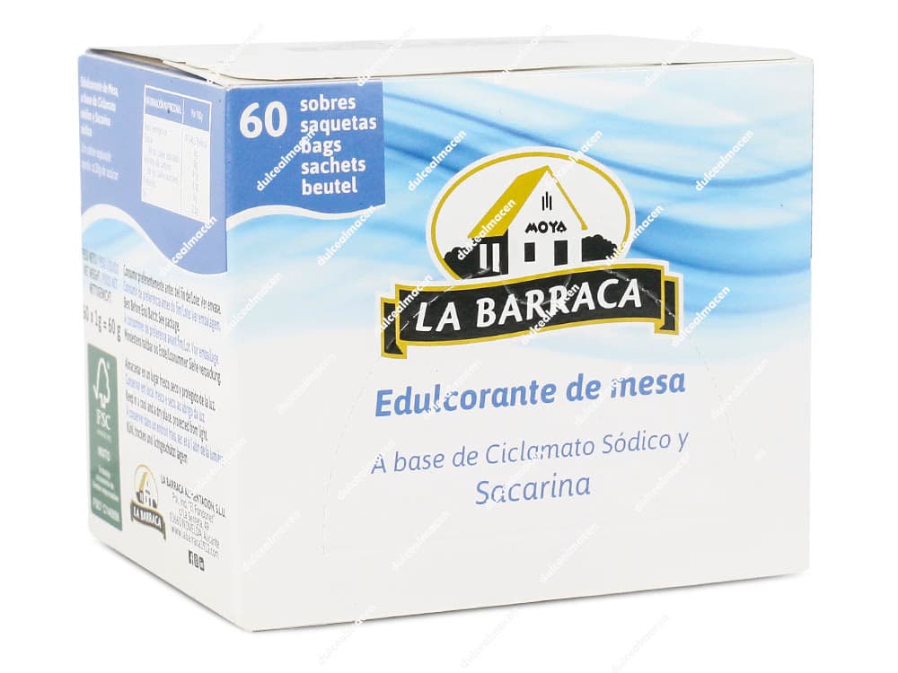 Edulcorante La Barraca 60 Sobres: Ciclamato y Sacarina