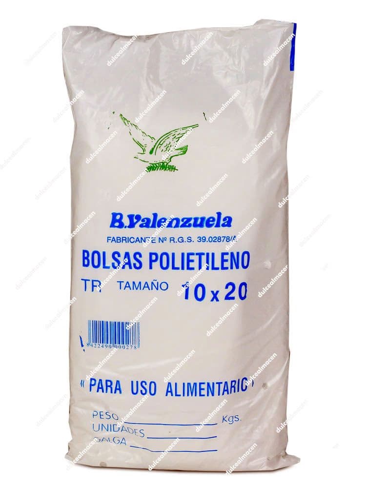 Bolsa 10 x 20 transparente 1 kg