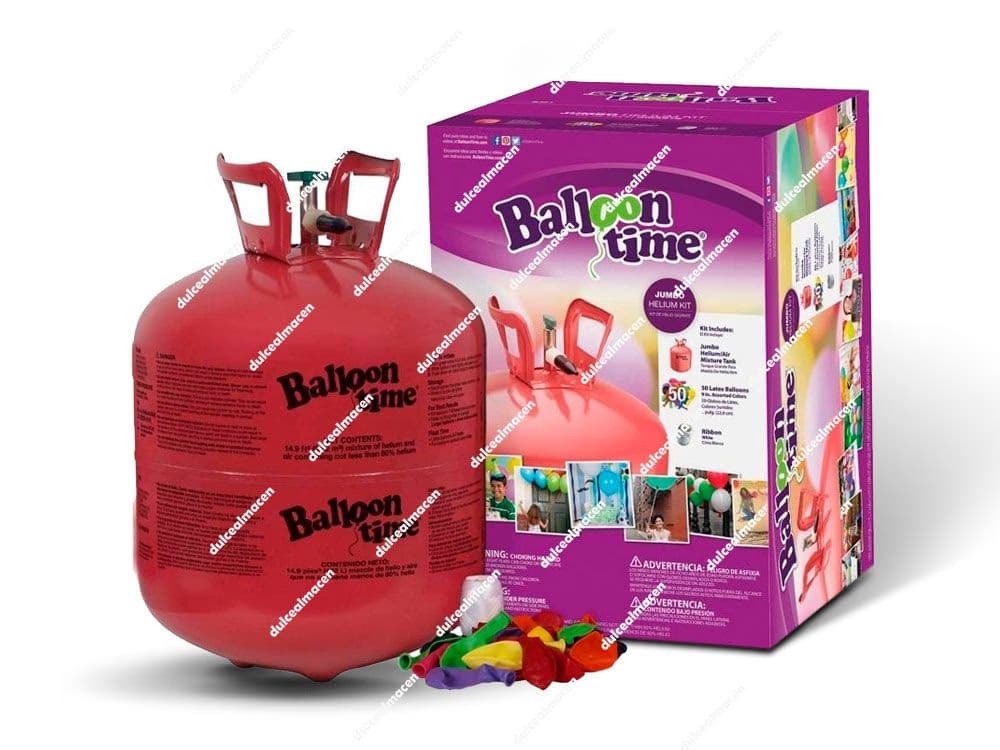 Bombona helio pequeña 50 globos