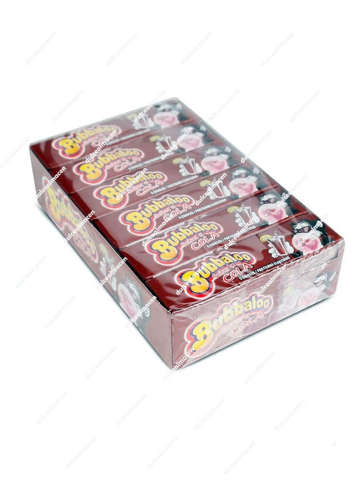 Caja de chicles Bubbaloo stick cola 18 uds en Dulcealmacen