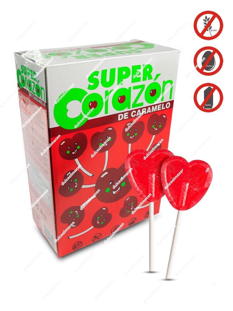 Cerdan piruletas super corazon 80 uds