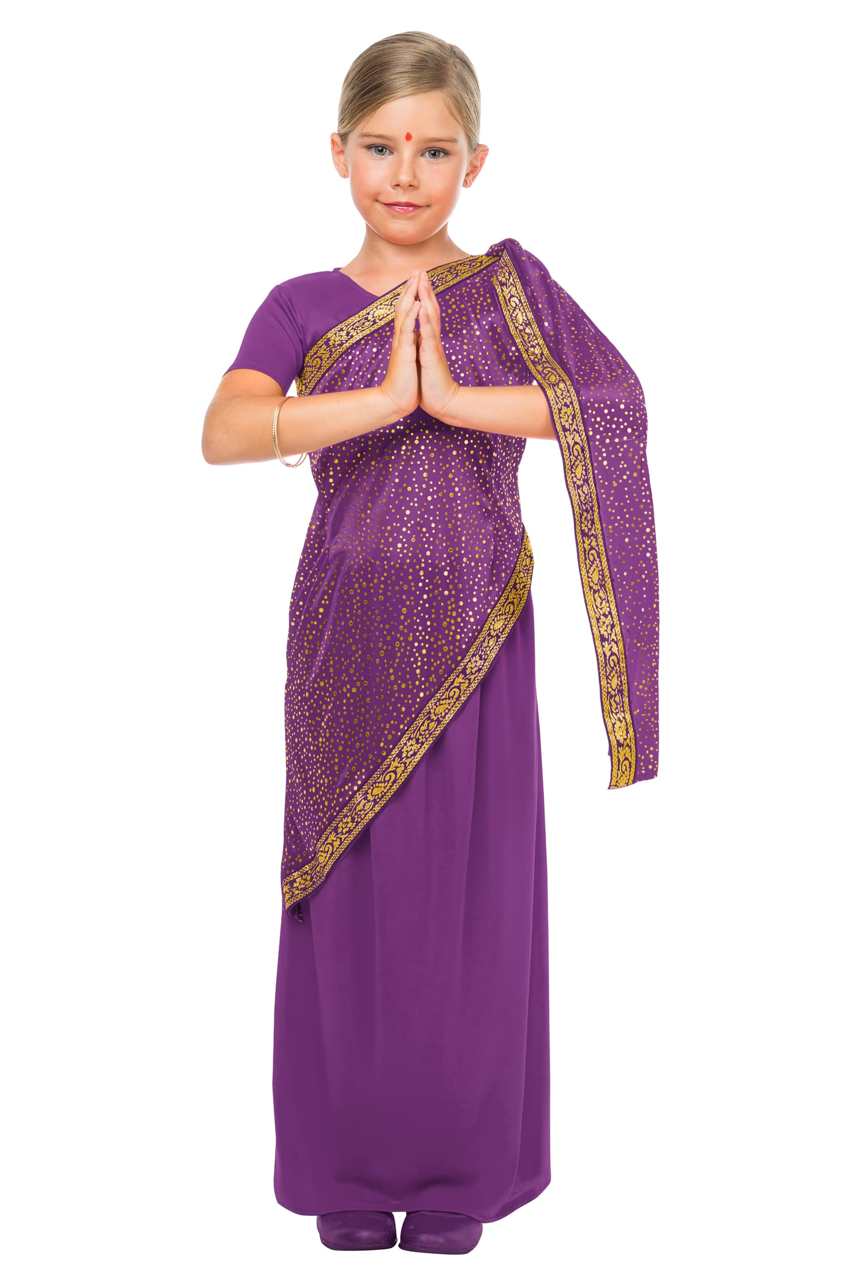Kimokaweii disfraz  3-4 bollywood morado  niña