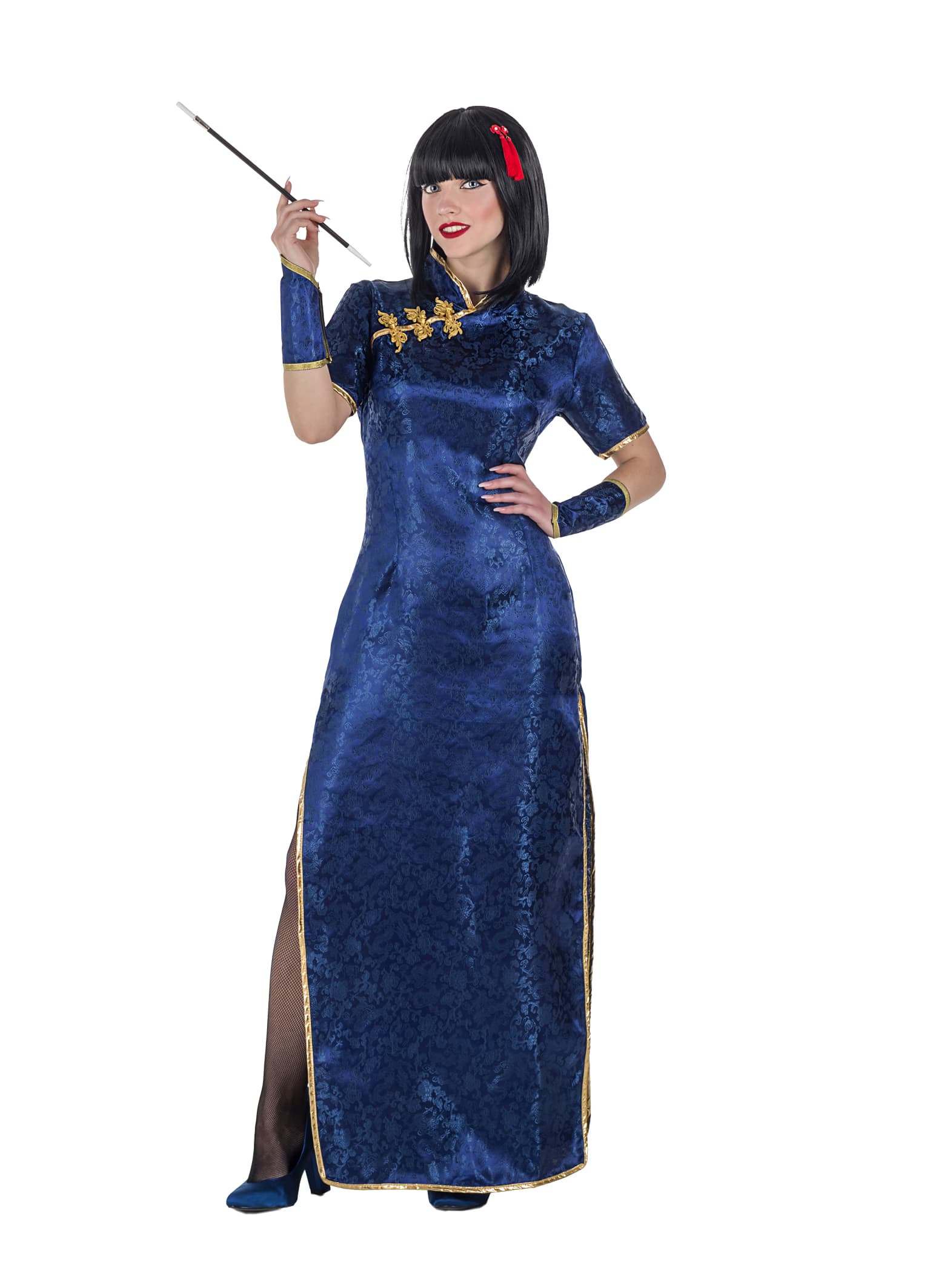 Kimokaweii disfraz  t-m/l china azul qi-pao