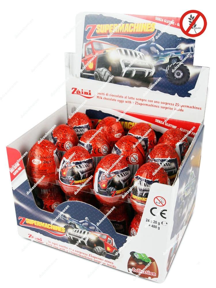 Cool huevo supermachines 1 ud chocolate con sorpresa en Dulcealmacen