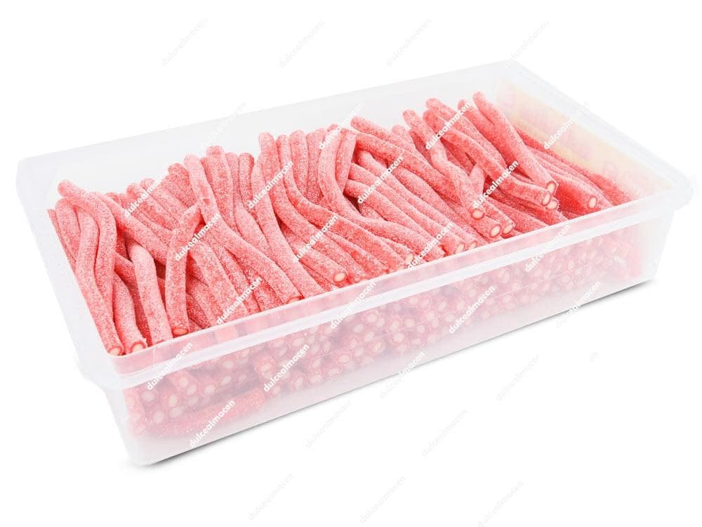Caja de regaliz relleno Damel Rellepica Fresa de 210 unidades con geles dulces de fresa y pica pica de Dulcealmacen