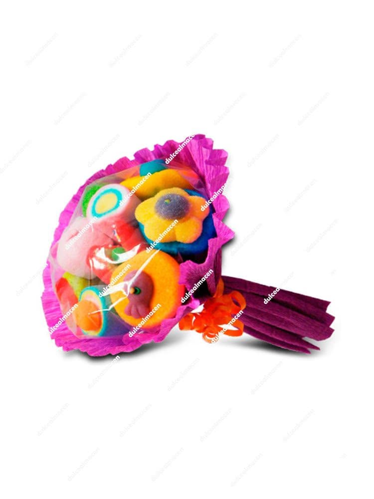 Ramo de chuches pequeño arreglo de golosinas para regalo en Dulcealmacen