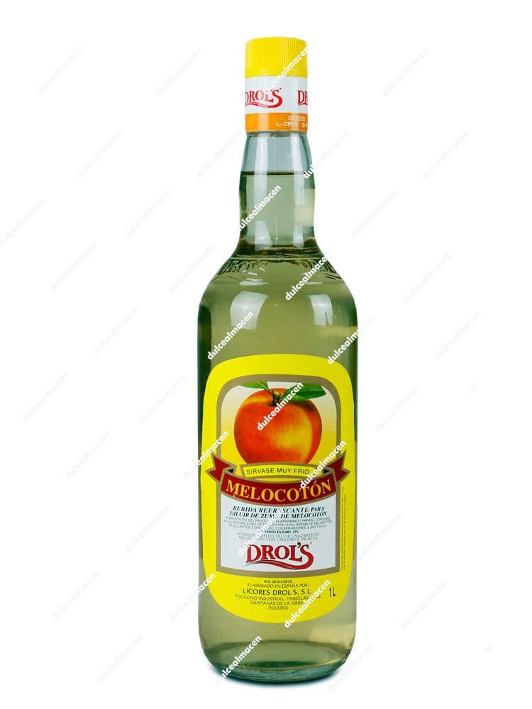 Drols Licor de Melocotón Sin Alcohol 1 L
