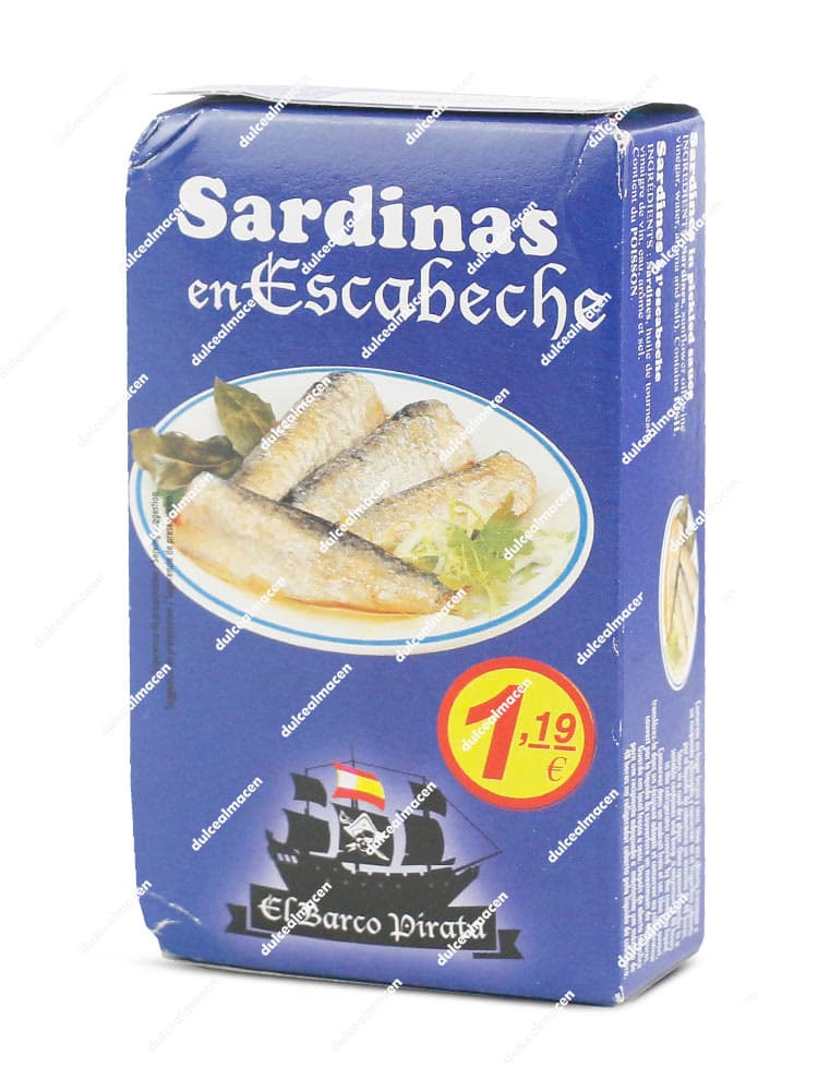 Lata de Sardinas en Escabeche El Barco Pirata disponible en Dulcealmacen