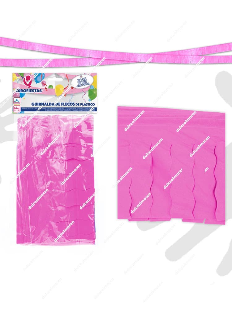 EF flecos plastico 20m*rosa*pq.12 c/144u