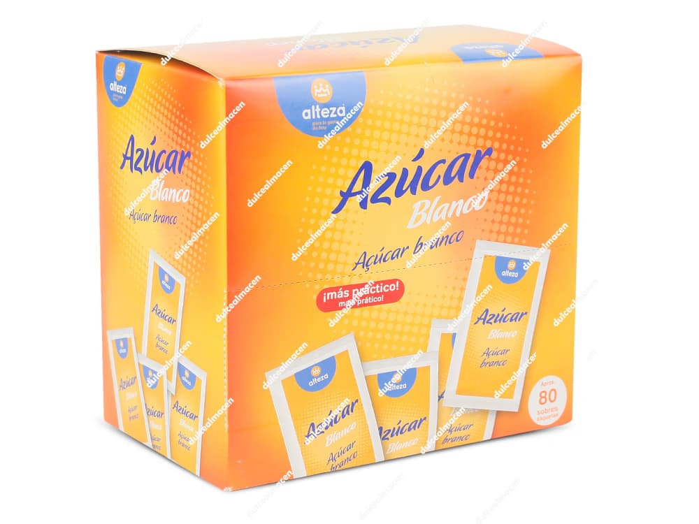 Alteza azúcar en sobres 80 uds caja de endulzante en Dulcealmacen