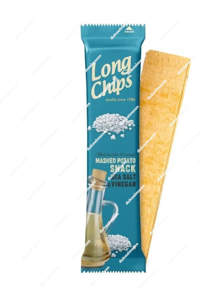 Long Chips vinagre y sal 75g Sea Salt & Vinegar 75g con lámina de patata alargada - Dulcealmacen