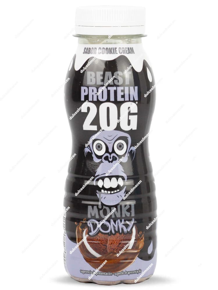Envío de Batido de Proteína Monkey 225 ml sabor chocolate con tapón azul - Dulcealmacen