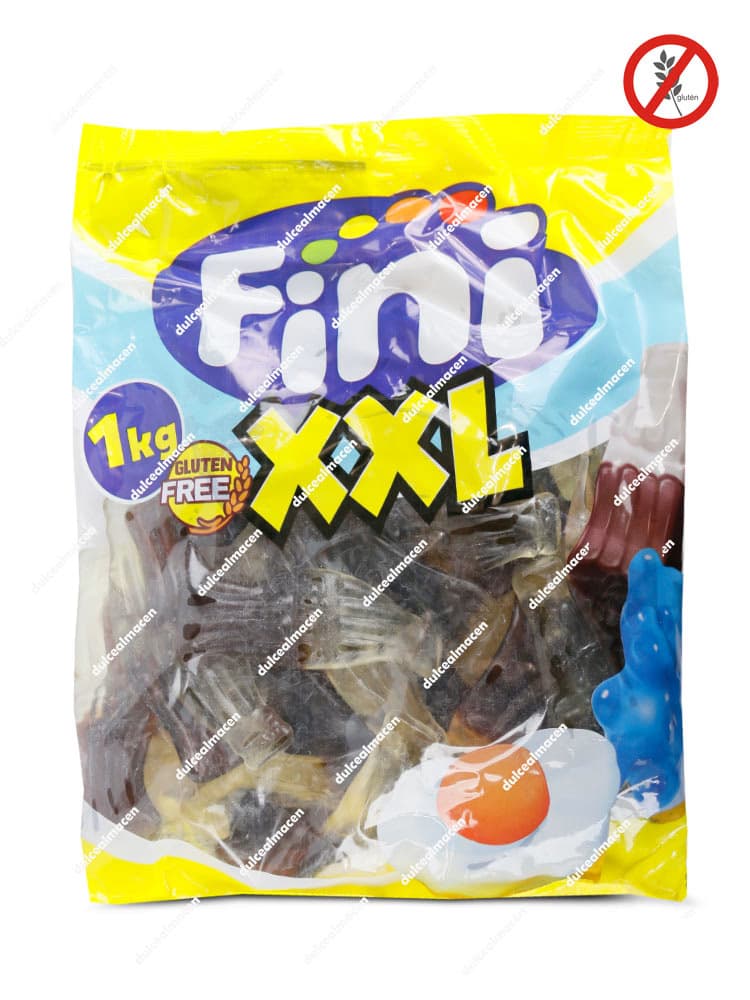 Bolsa de 1kg de gominolas Fini Maxi Cola Brillo sin gluten en Dulcealmacen