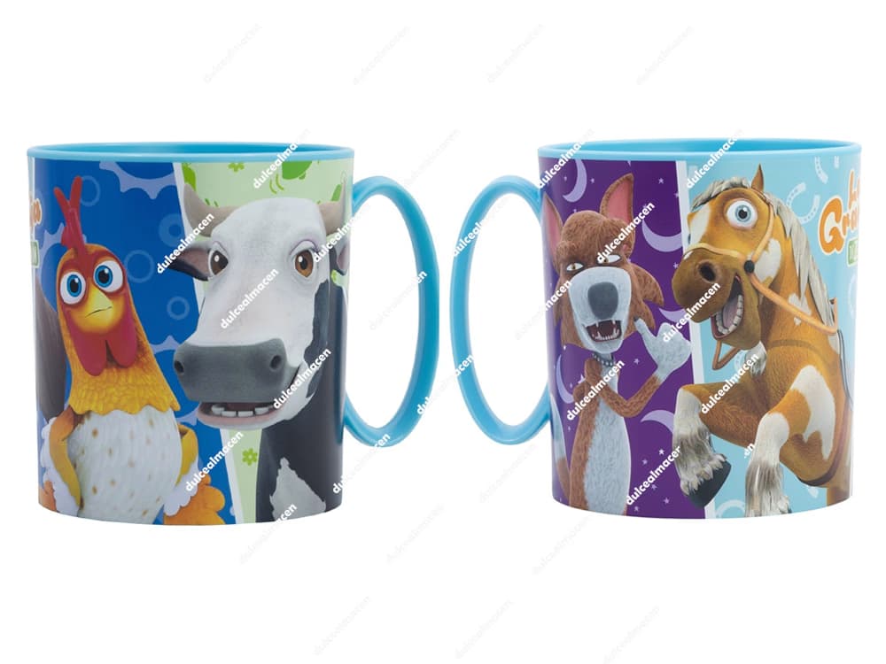 Taza de plástico para microondas de La Granja de Zenón 390ml - Dulcealmacen