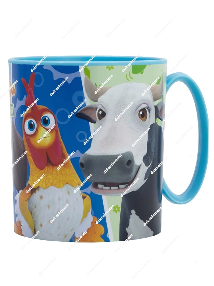Taza de plástico para microondas de La Granja de Zenón 390ml - Dulcealmacen