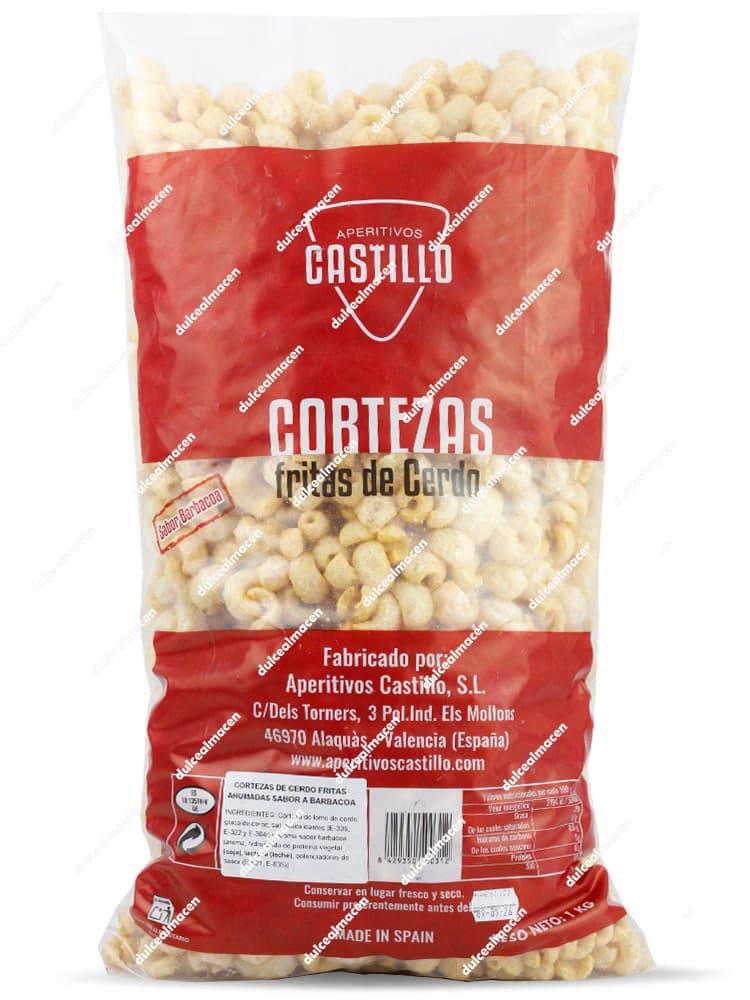 Bolsa de 1 kg de Castillo Cortezas sabor BBQ en Dulcealmacen