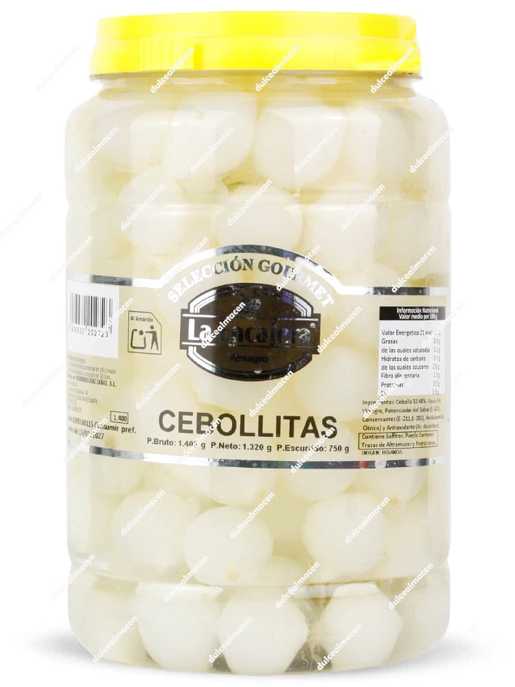 Tarro de 1,44kg de Cebollitas en Vinagre Selección Gourmet de la marca La Encajera en Dulcealmacen