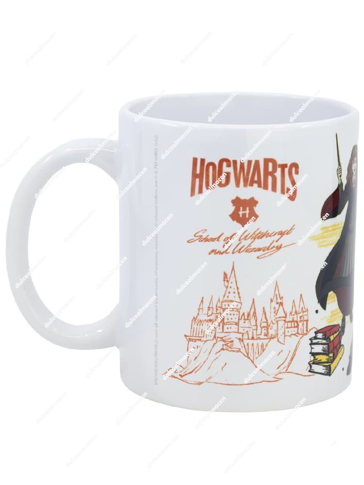 Taza de cerámica blanca con diseño stor taza ceramica sublim harry potter design 2 mostrando a Harry Potter y Ron Weasley con varitas - Dulcealmacen