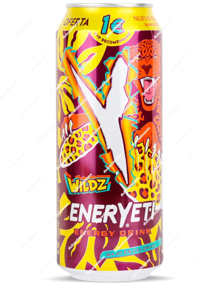 Lata de bebida energética Eneryeti Maracuya sabor San Francisco en Dulcealmacen