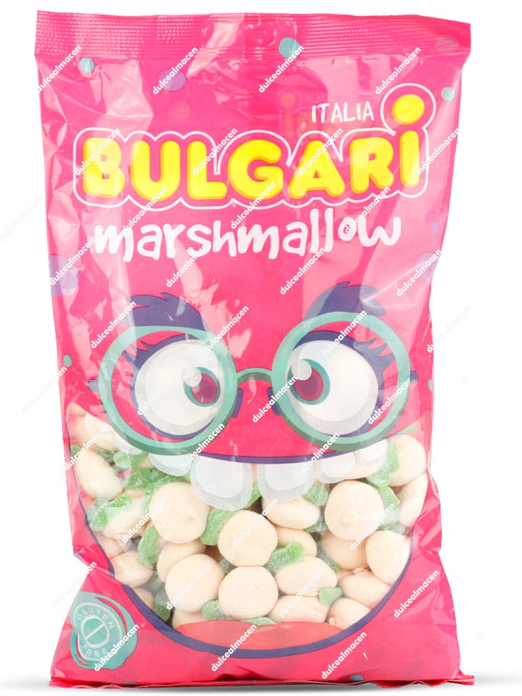 Bolsa rosa de Bulgari Naranjas Ácidas 125 uds llena de tiernos marshmallows con forma de naranja cubiertos de azúcar ácido sin gluten - Dulcealmacen