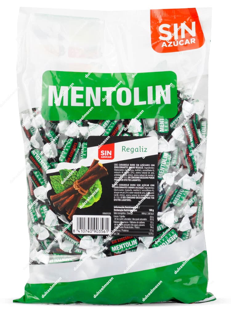 Mentolin Caramelos Regaliz Sin Azúcar 1 kg