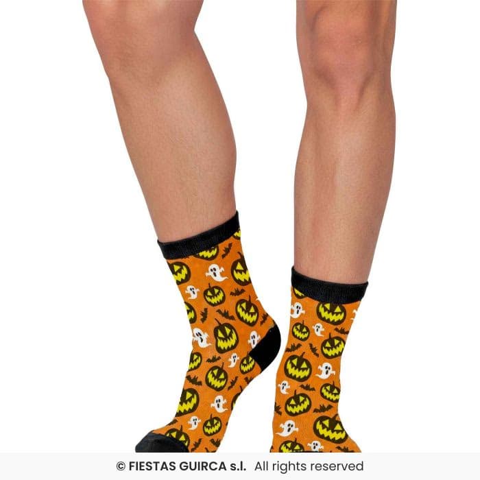 Guirca Calcetines Halloween Calabazas y fantasmas para disfraces en Dulcealmacen