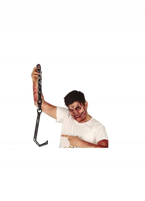 Gancho Con Cadena 70 Cms. Guirca, gancho con cadena, garfio con cadena, arma falsa, accesorio de terror, complemento disfraz, Fiestas Guirca, cotillón, dulcealmacen, miguelturra, ciudad real