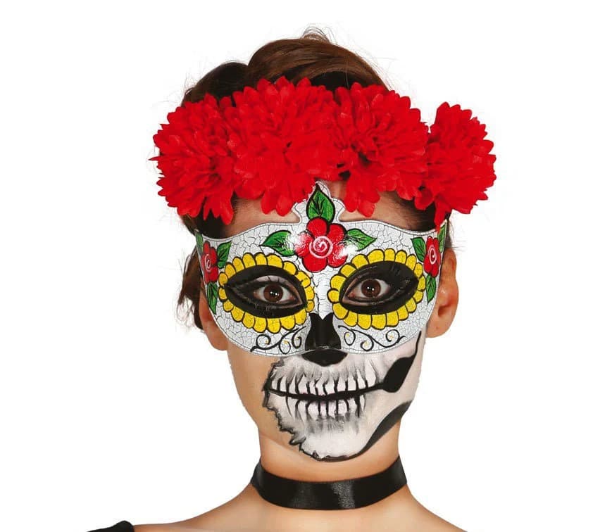 Guirca Antifaz Día De Los Muertos Mujer | Accesorio